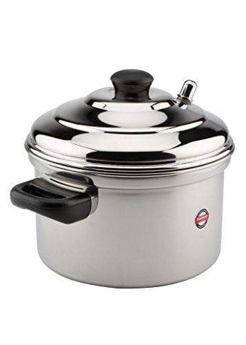 Embassy Stainless Steel Idli Pot / Maker (Diameter - 22.5 cms, Suitable for 4 Idli Plates) - KITCHEN MART