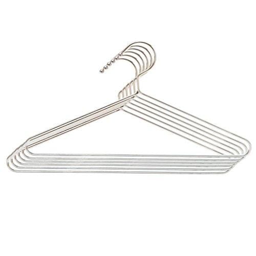 Embassy Stainless Steel Rust-Proof Shirt Hangers, Pack of 6 - 38x19 cms - KITCHEN MART
