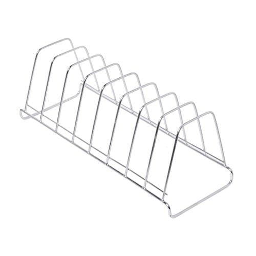Embassy Stainless Steel Square Plate Rack / Stand, 1-Piece, Size - 8 (41 cms) - KITCHEN MART