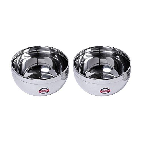 Embassy Stainless Steel Storage Bowl, Pack of 2, Size 2-500 ml - KITCHEN MART