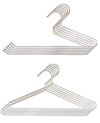 10PCS Metal Trouser Hanger With Adjustable Clip Pant Hangers Heavy Duty Non  Slip Pants Skirt Hangers Saving Space Stainless Steels For Hanging Trousers/Socks/Skirts/Coats  | SHEIN UK