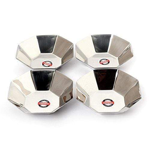 Embassy Star Curry Bowl, 200 ml, 11.2 cms (Pack of 4, Stainless Steel) - KITCHEN MART
