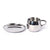 Embassy Tea Cup and Saucer, Stainless Steel, Pack of 2, 100 ml/Cup - KITCHEN MART