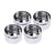 Embassy Tip-top Dabbi/Container - Pack of 4 (Size 1, 60 ml each), Stainless Steel - KITCHEN MART