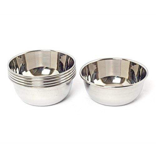 Embassy Vinod Vati / Rice Bowl, Size 4, 225 ml, 10.3 cms (Pack of 6, Stainless Steel) - KITCHEN MART