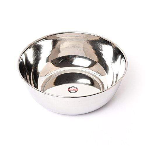 Embassy Vinod Vati / Serving Bowl, Size 12, 1800 ml, 21.6 cms (Pack of 2, Stainless Steel) - KITCHEN MART