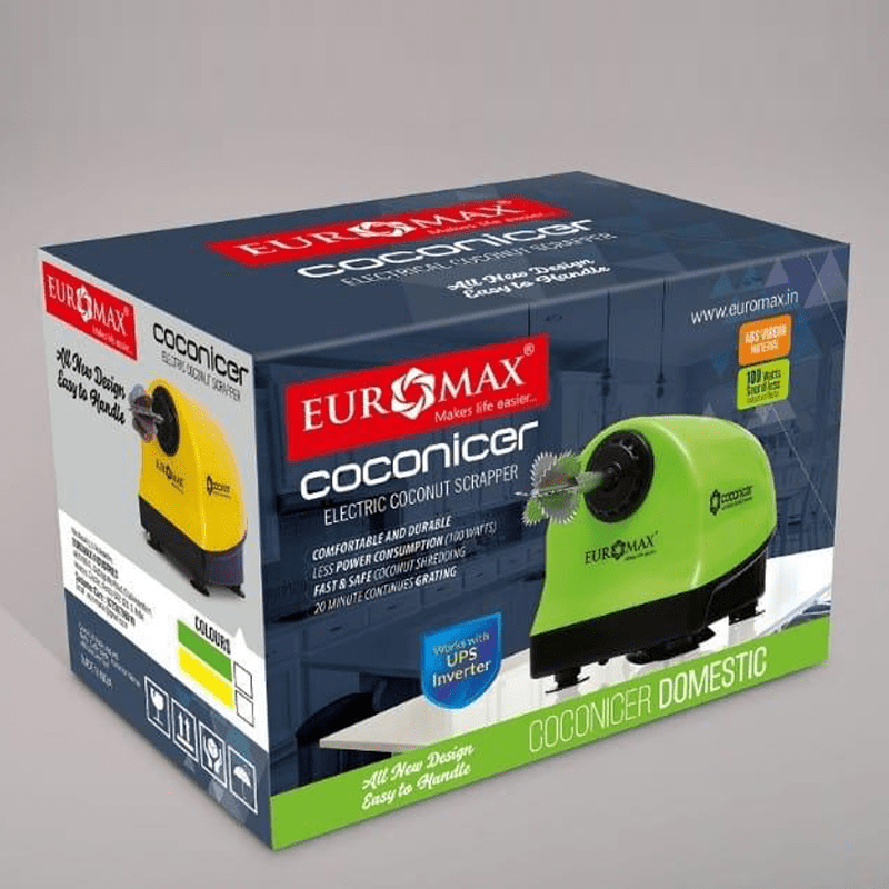 Euromax Electric Coconut Scrapper Coconicer Domestic 100 watts - KITCHEN MART
