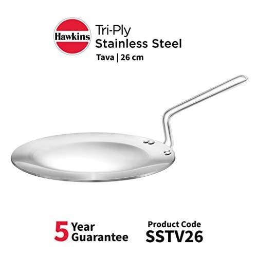 Hawkins Tri-ply Stainless Steel Tava 26 cm - KITCHEN MART