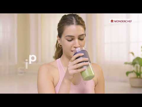 Wonderchef Nutri-Cup Portable Blender | USB Charging | Battery Operated Rechargeable Blender | 300ml | Blue