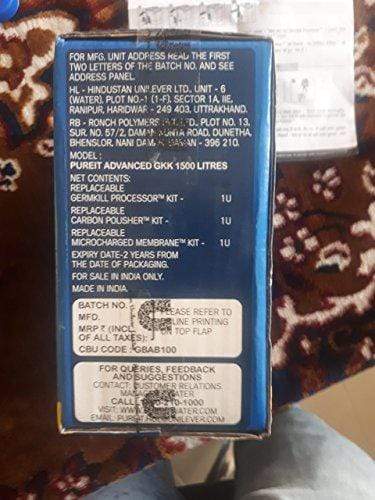HUL Pureit Germkill kit for Advanced 14L / 23 L Water Purifier - 1500 L - KITCHEN MART