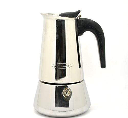 Kitchen Mart ATLASWARE Stainless Steel Espresso Coffee Percolator 2 cups - KITCHEN MART