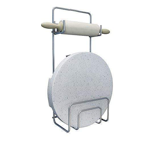 Kitchen Mart Chakla Belan Stand / Rolling Pin-tong holder, Stainless Steel, Wall Mount (Only Stand) - KITCHEN MART