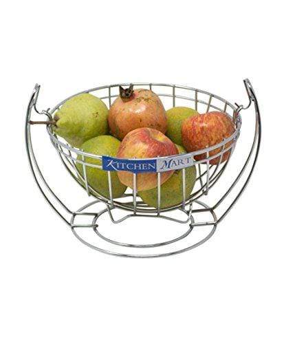 Kitchen Mart Fruit and vegetable Basket, Swing(Jula) Model, Stainless Steel (Pack of 1) - KITCHEN MART