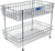 Kitchen Mart Fruit & Vegetable Trolley with / without Wheels, Rectangle, 2-Tier, Stainless Steel (Multipurpose Kitchen Storage Rack / Shelf) - KITCHEN MART