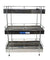 Kitchen Mart Fruit & Vegetable Trolley with / without Wheels, Rectangle, 3-Tier, Perfo Model, Stainless Steel (Multipurpose Kitchen Storage Rack / Shelf) - KITCHEN MART