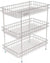 Kitchen Mart Fruit & Vegetable Trolley with / without Wheels, Rectangle, 3-Tier, Stainless Steel (Multipurpose Kitchen Storage Rack / Shelf) - KITCHEN MART