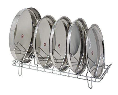 Kitchen Mart Plate Rack / Stand, 10 Slots (45 cms), Stainless Steel - KITCHEN MART