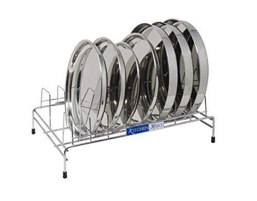 Kitchen Mart Plate Rack / Stand, 8 Slots (39 cms), Stainless Steel (LxB: 39x25) - KITCHEN MART