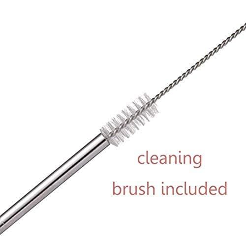 KITCHEN MART Reusable Stainless Steel Drinking Straws(2 Straight, 2 Bend and 1 Cleaning Brush) - KITCHEN MART