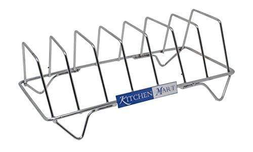 Kitchen Mart Square Plate Rack / Stand, 7 Slots (32 cms), Stainless Steel - KITCHEN MART