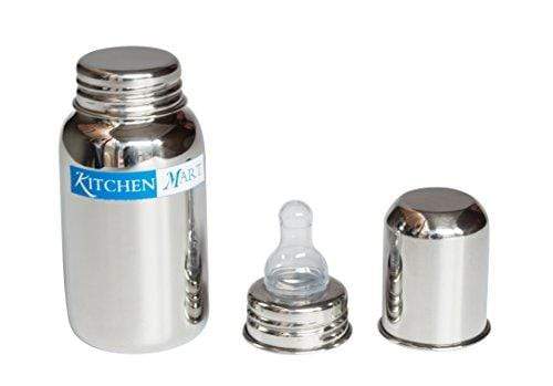Kitchen Mart Stainless Steel Baby Feeding Bottle 225ml - KITCHEN MART