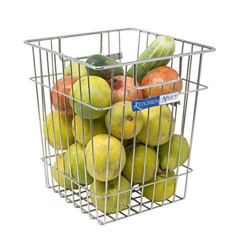 Kitchen Mart Stainless steel Dust Bin / fruit and vegetable basket / Multipurpose Basket, (LxBxH: 25x25x30 cms) - KITCHEN MART
