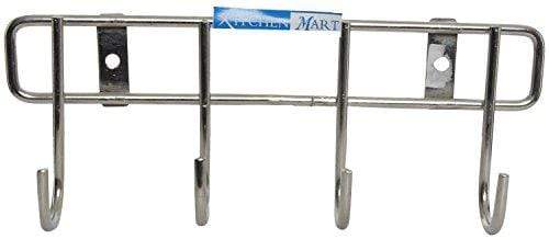 Kitchen Mart Stainless Steel Hook Rail (23 cm x 4 cm x 9 cm, Silver, Pack of 1) - KITCHEN MART