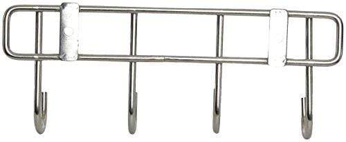 Kitchen Mart Stainless Steel Hook Rail (23 cm x 4 cm x 9 cm, Silver, Pack of 1) - KITCHEN MART