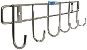 Kitchen Mart Stainless Steel Hook Rail (35.5 cm x 4 cm x 9 cm, Silver, Pack of 2) - KITCHEN MART