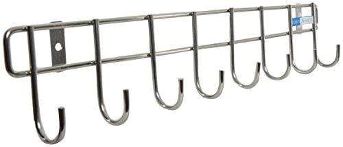 Kitchen Mart Stainless Steel Hook Rail (46 cm x 4.5 cm x 9 cm, Silver, Pack of 2) - KITCHEN MART