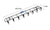 Kitchen Mart Stainless Steel Hook Rail 8-Pins, Coth hanger / Laddle hanger / Key Hanger / Towel Hanger (Pack of 1) - KITCHEN MART