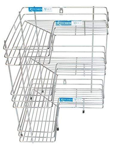 Kitchen Mart Stainless Steel L-Shaped rack 3 tier - KITCHEN MART