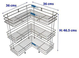 Kitchen Mart Stainless Steel L-Shaped rack 3 tier - KITCHEN MART