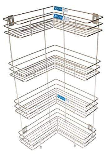 Kitchen Mart Stainless Steel L-Shaped rack 4 tier - KITCHEN MART