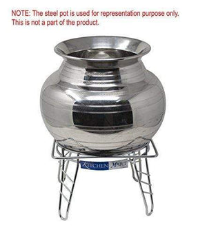 Kitchen Mart Stainless Steel Matka Stand / Plant Pot Stand, Diameter: 20cms - KITCHEN MART