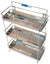 Kitchen Mart Stainless Steel Perforated Multipurpose Storage Shelf / Spice Rack, Triple (3-Tier) - KITCHEN MART