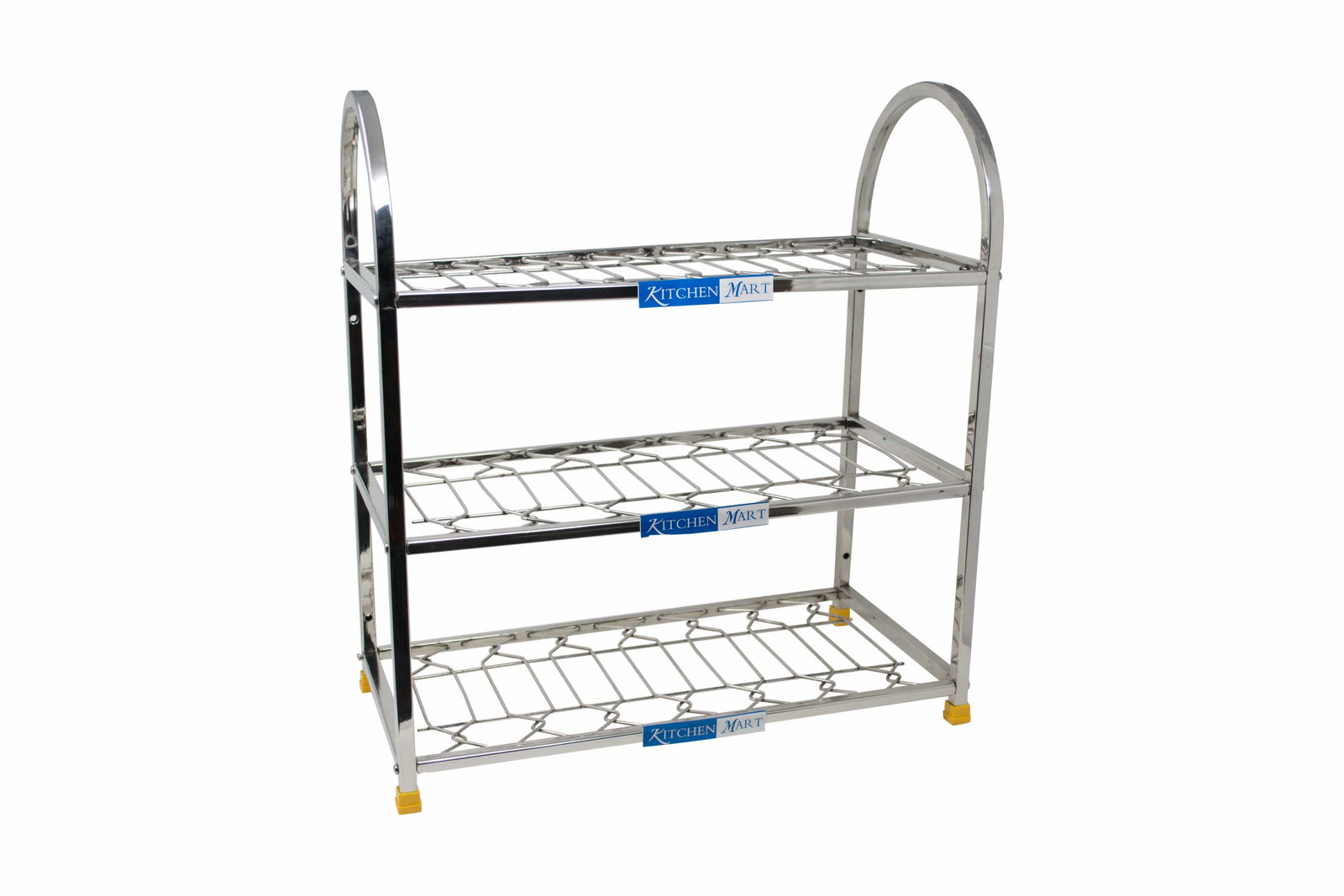 Kitchen Mart Stainless Steel shoe rack / Kitchen Storage shelf rack (18 x 3) - KITCHEN MART