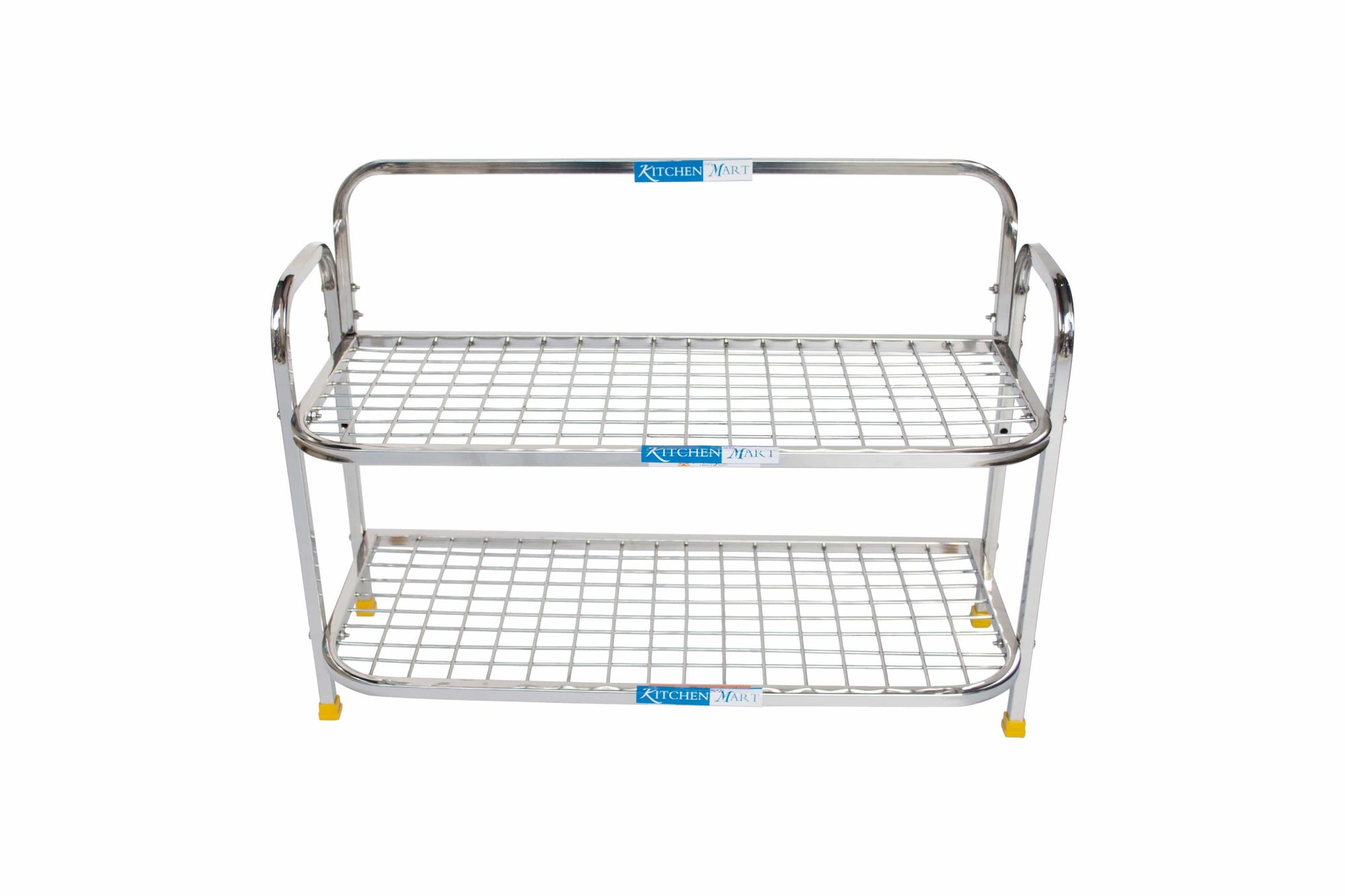 Kitchen Mart Stainless Steel shoe rack/ Kitchen Storage shelf rack (24x2) - KITCHEN MART