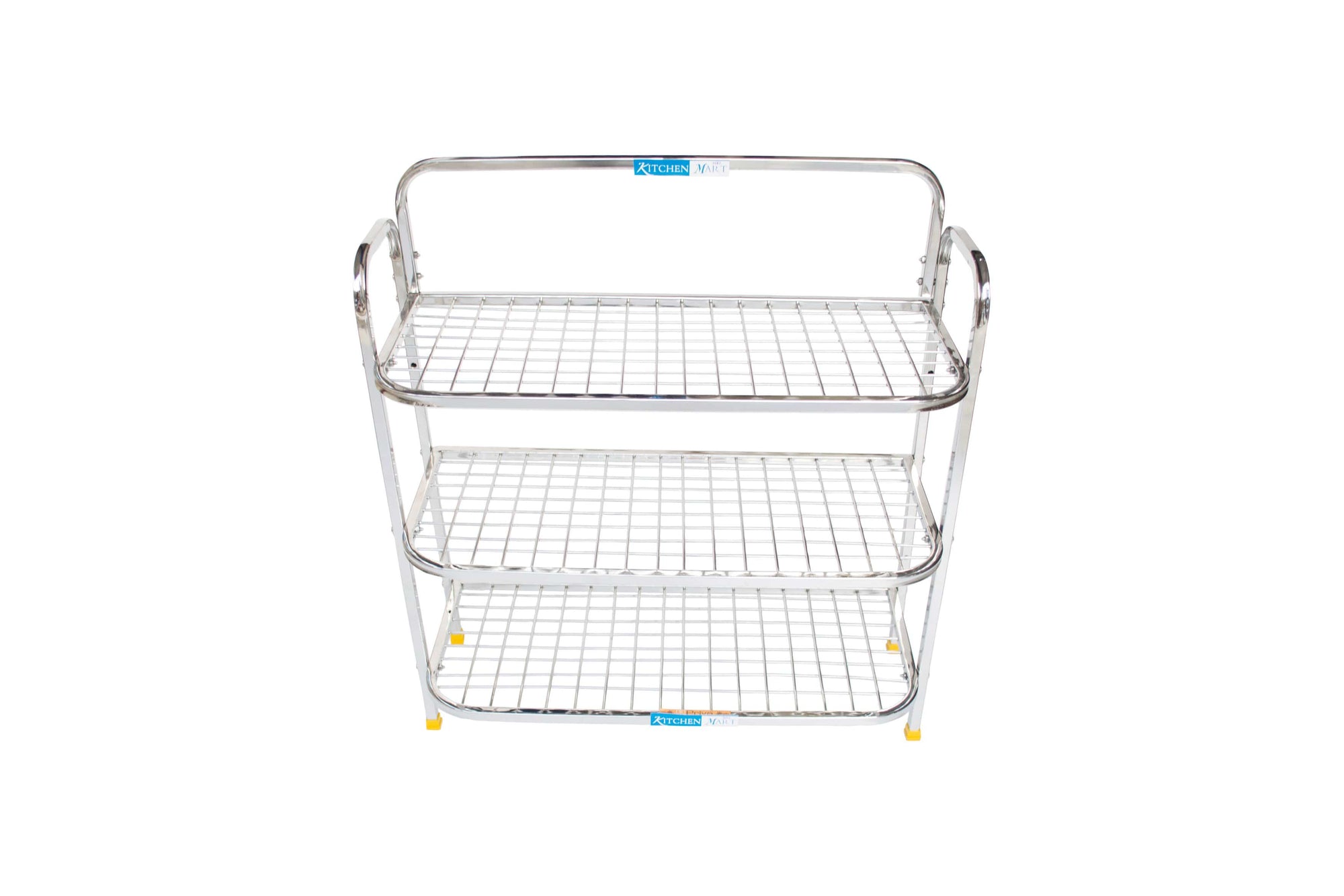 Kitchen Mart Stainless Steel shoe rack/ Kitchen Storage shelf rack (24x3) - KITCHEN MART