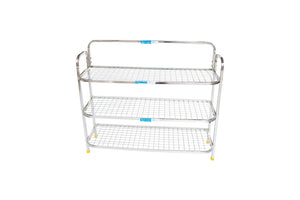 Kitchen Mart Stainless Steel shoe rack/ Kitchen Storage shelf rack (30x3) - KITCHEN MART