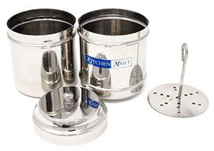 Kitchen Mart Stainless Steel with 2 Cups Capacity Coffee Filter (Silver) - KITCHEN MART