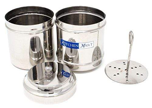 Kitchen Mart Stainless Steel with 3 Cups Capacity Coffee Filter (Silver) - KITCHEN MART