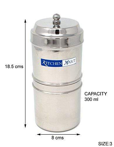 Kitchen Mart Stainless Steel with 4 Cups Capacity Coffee Filter (Silver) - KITCHEN MART
