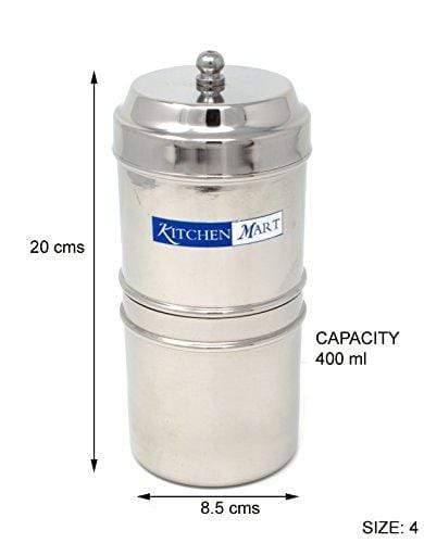 Kitchen Mart Stainless Steel with 5 Cups Capacity Coffee Filter (Silver) - KITCHEN MART