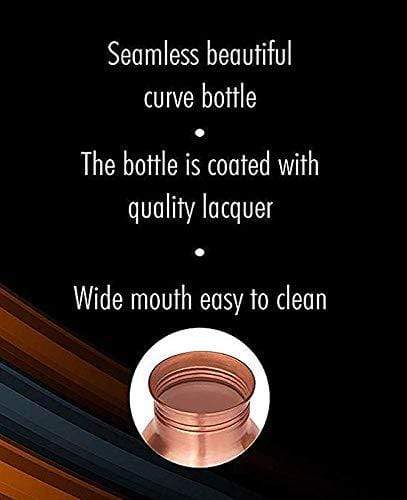 Milton Copper Water Bottle with Glass Gift Set (1000 ml Bottle and 250 ml Glass) - KITCHEN MART