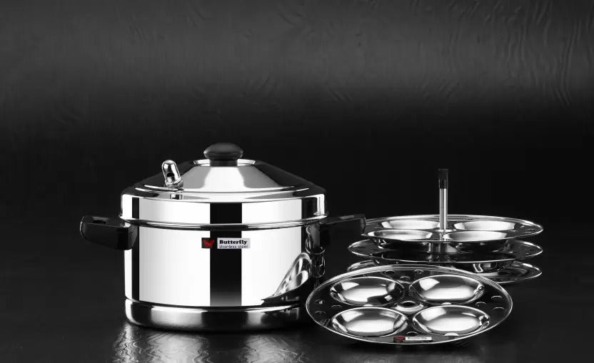 BUTTERFLY IDLY COOKER SET WITH 4 PLATES (4 Plates)