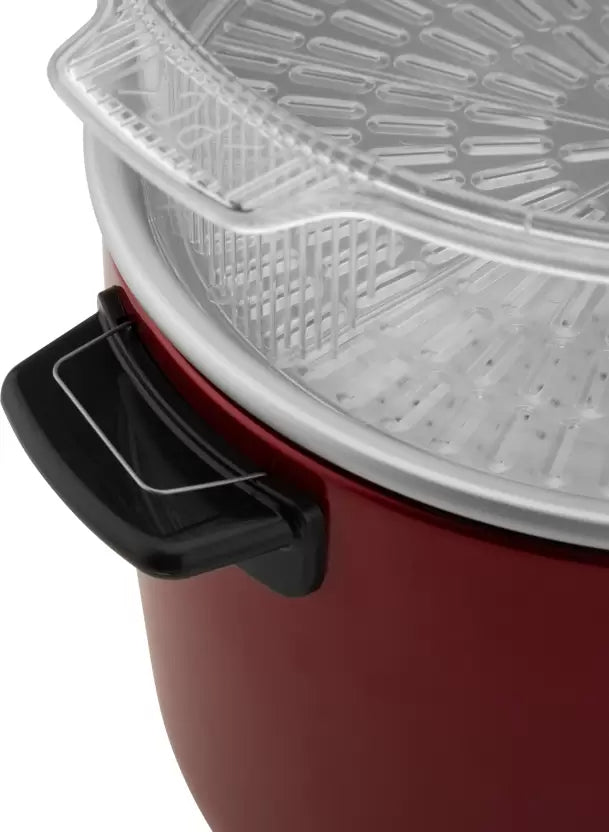 Panasonic SR-WA10HS Automatic Rice Cooker Warmer/Steamer (0.5Kg Cooked Rice) 450watt (Burgundy)