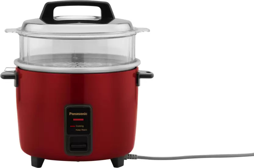 Panasonic SR-WA10HS Automatic Rice Cooker Warmer/Steamer (0.5Kg Cooked Rice) 450watt (Burgundy)