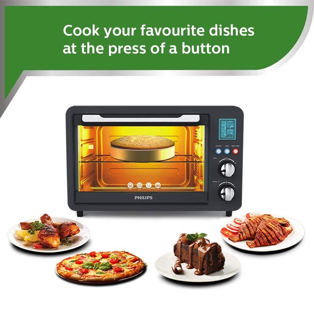 Philips HD6975/00 25-Litre Digital Oven Toaster Grill (Grey) - KITCHEN MART