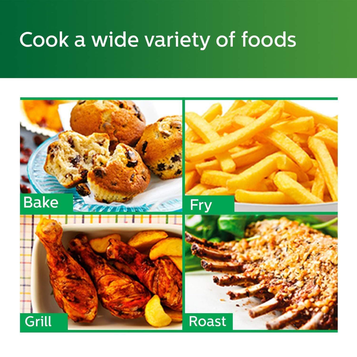 Philips HD9216/43 Airfryer with Rapid Air Technology for Healthy Cooking, Baking and Grilling - KITCHEN MART